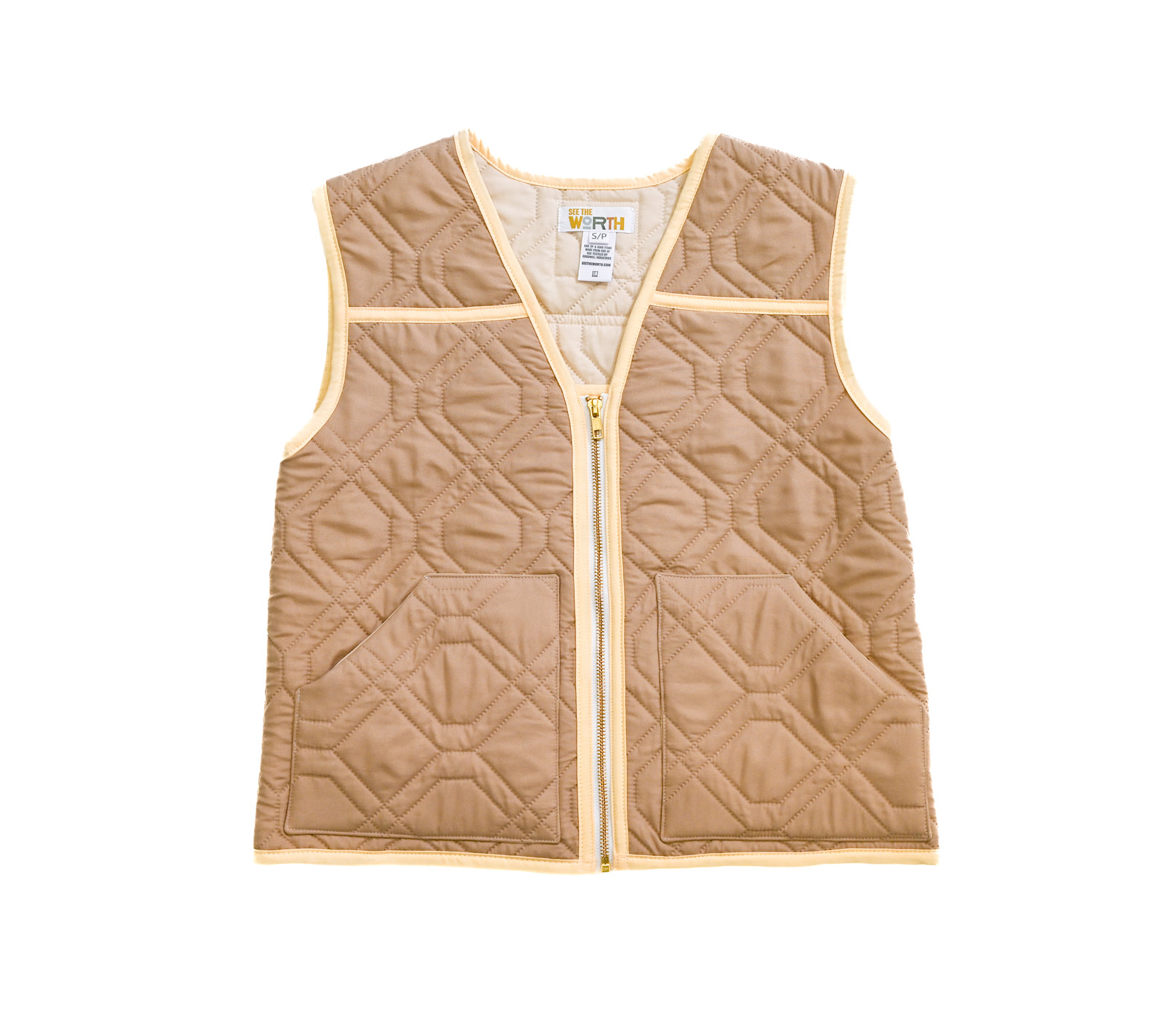 Quilted Zip Vest - S