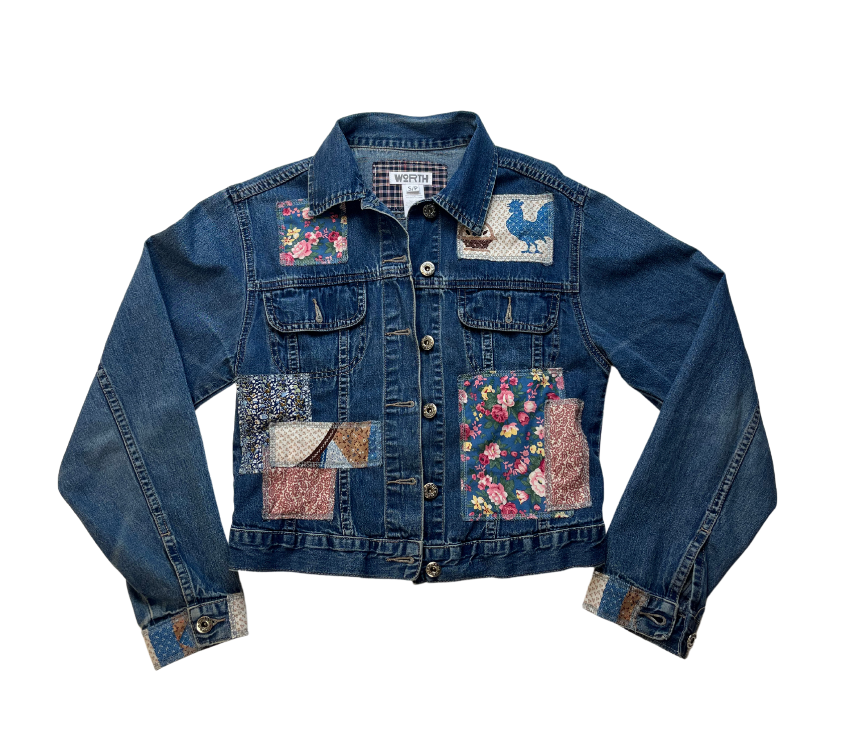 Patchwork Denim Jacket - S