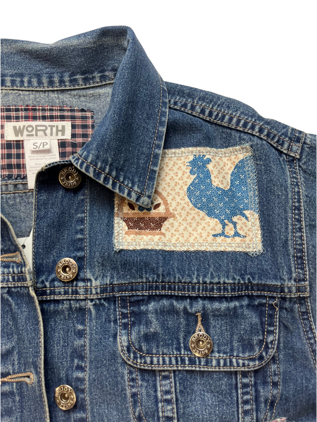 Patchwork Denim Jacket - S