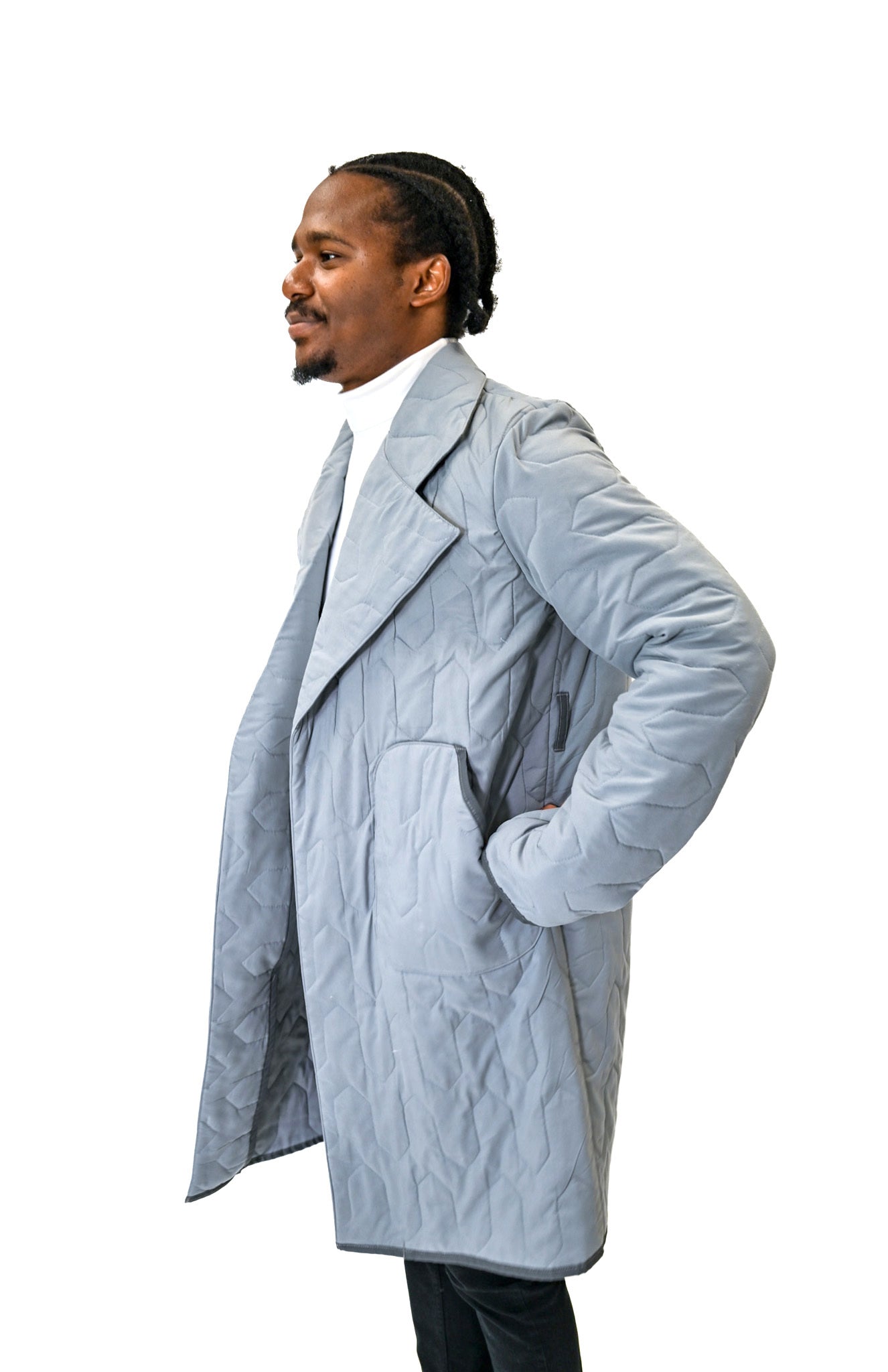 Quilted Trench Coat - 3XL