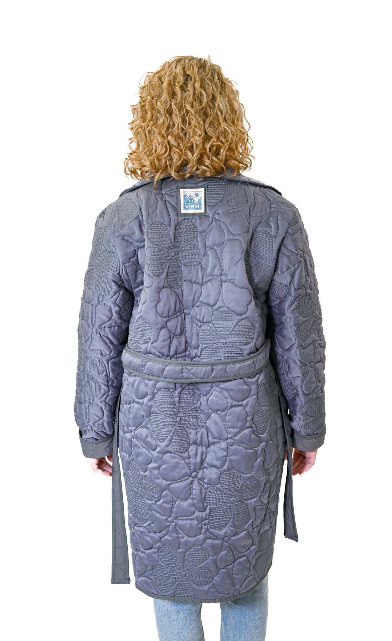 Quilted Trench Coat -XL