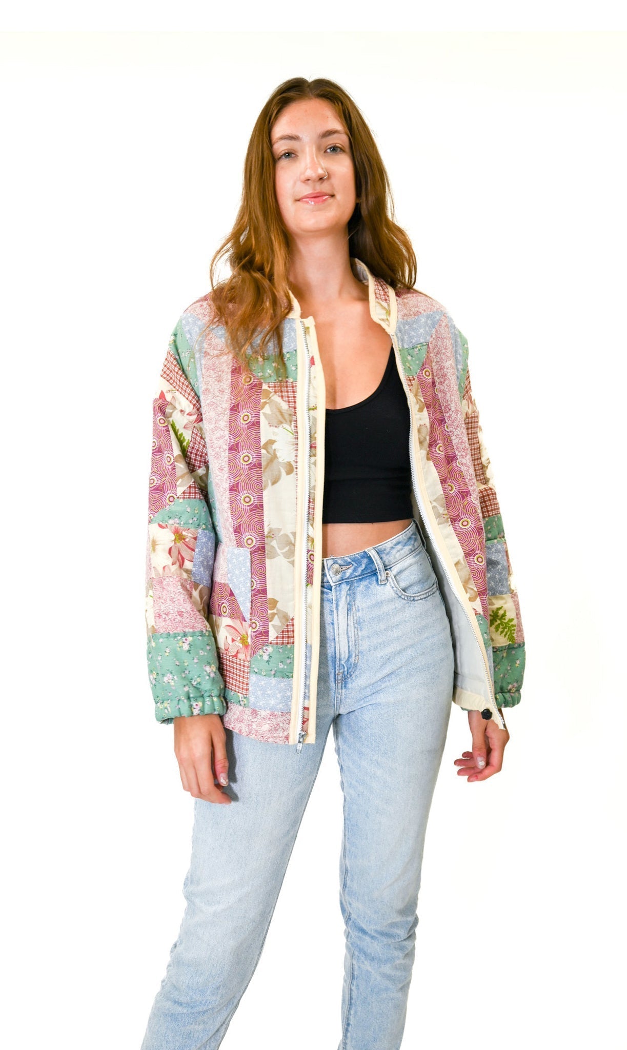 Quilted Bomber Jacket - L