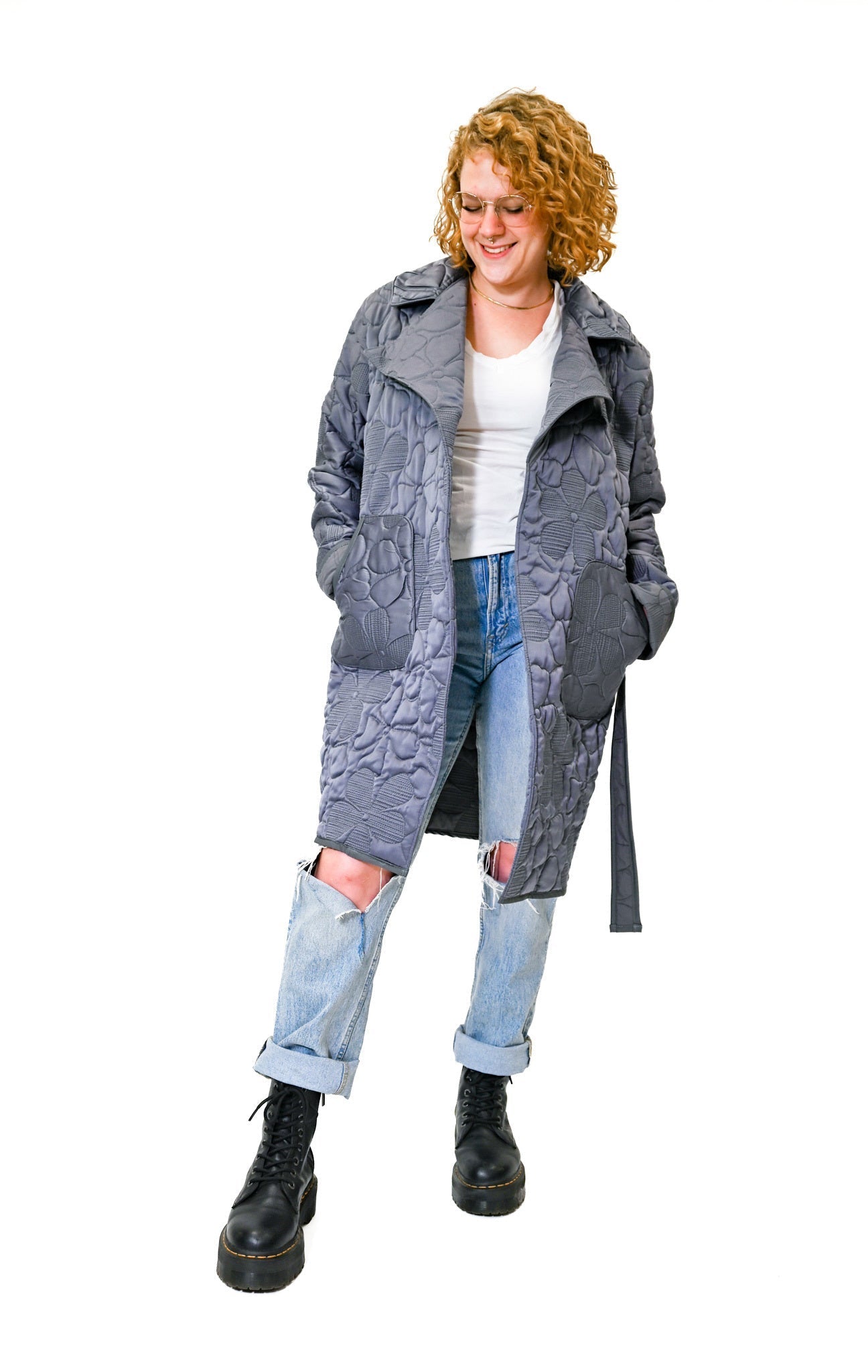 Quilted Trench Coat - 2XL