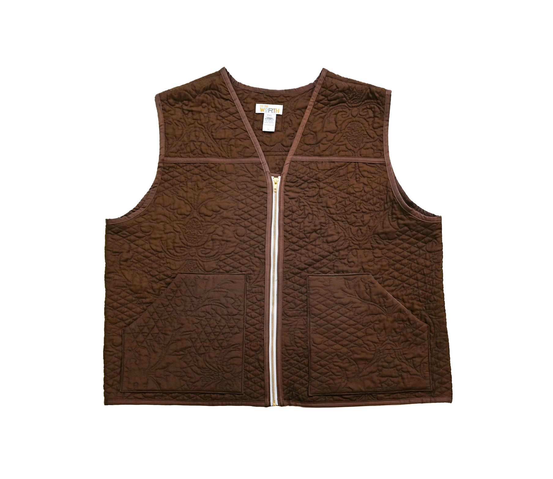 Quilted Zip Vest - 2XL