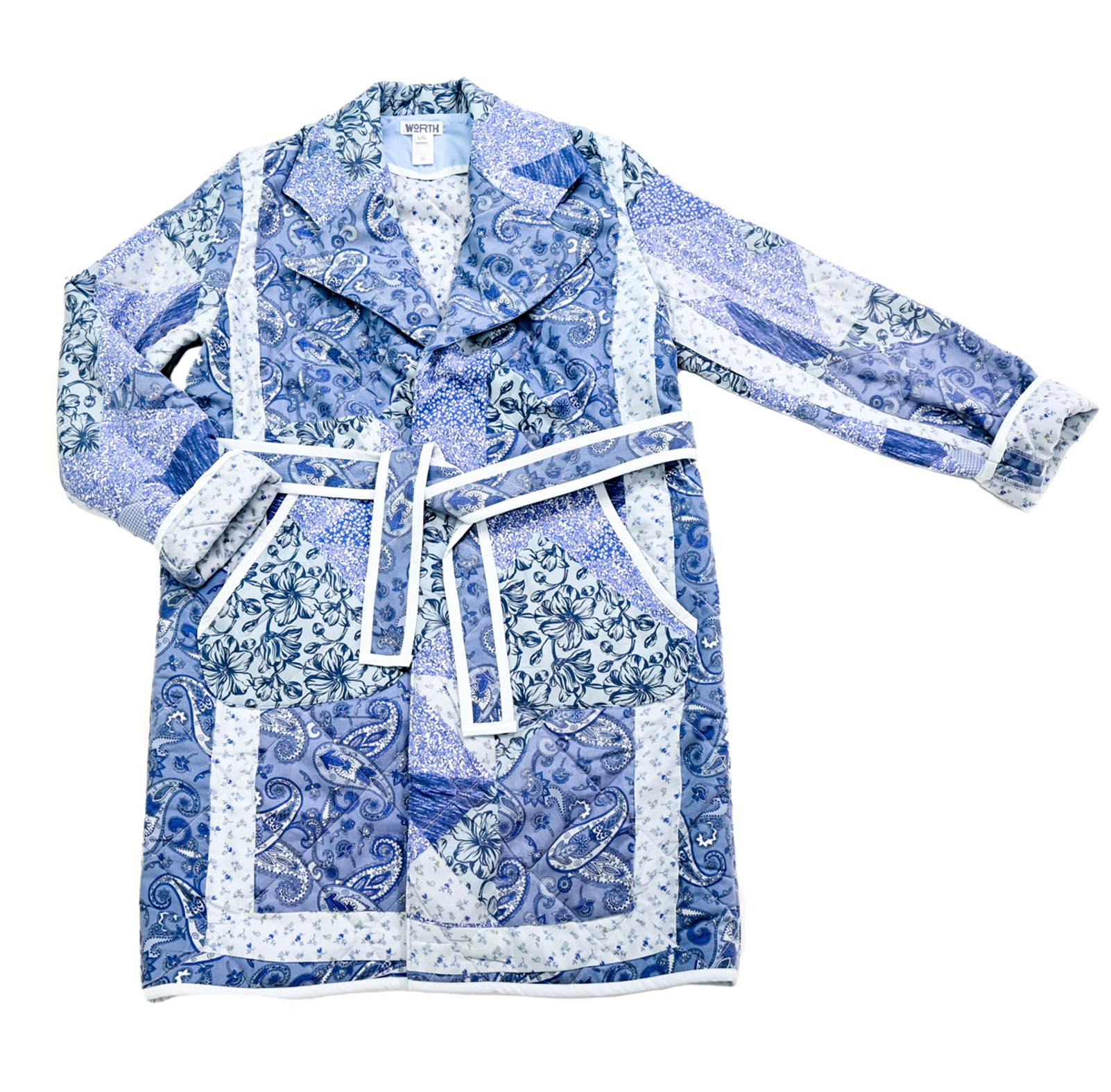 Quilted Trench Coat - L