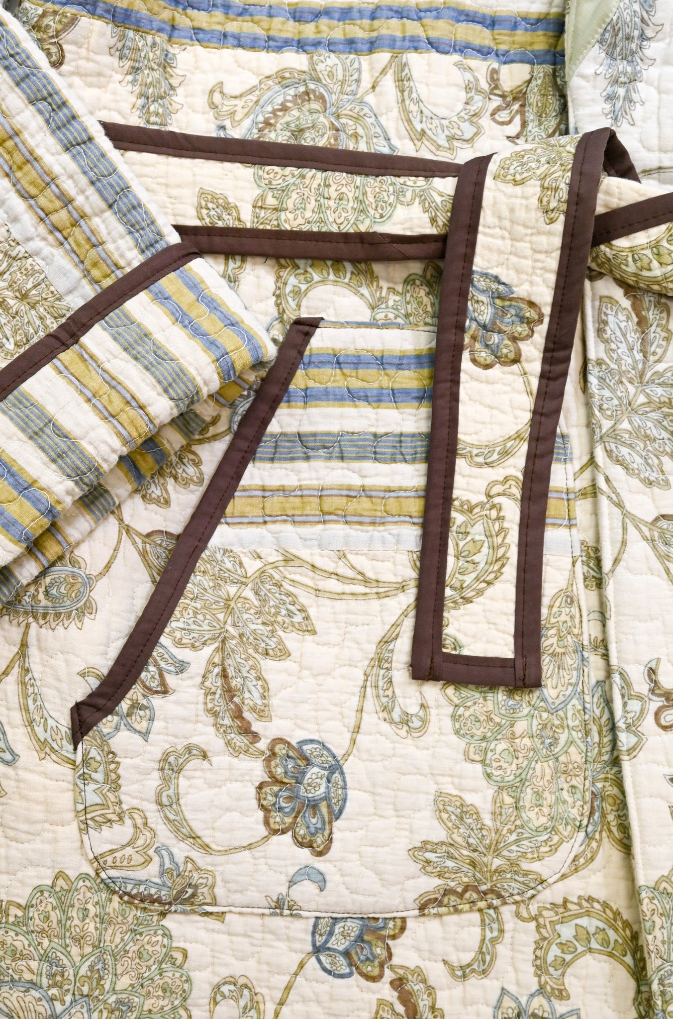 Quilted Trench Coat - L