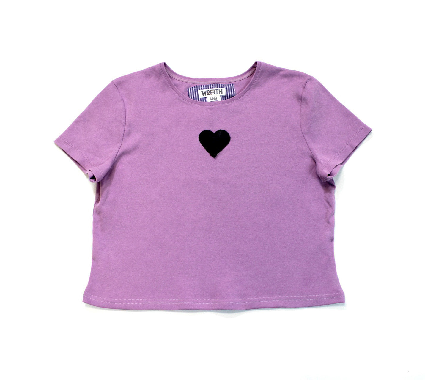 Cropped Puffy Heart Tee - M